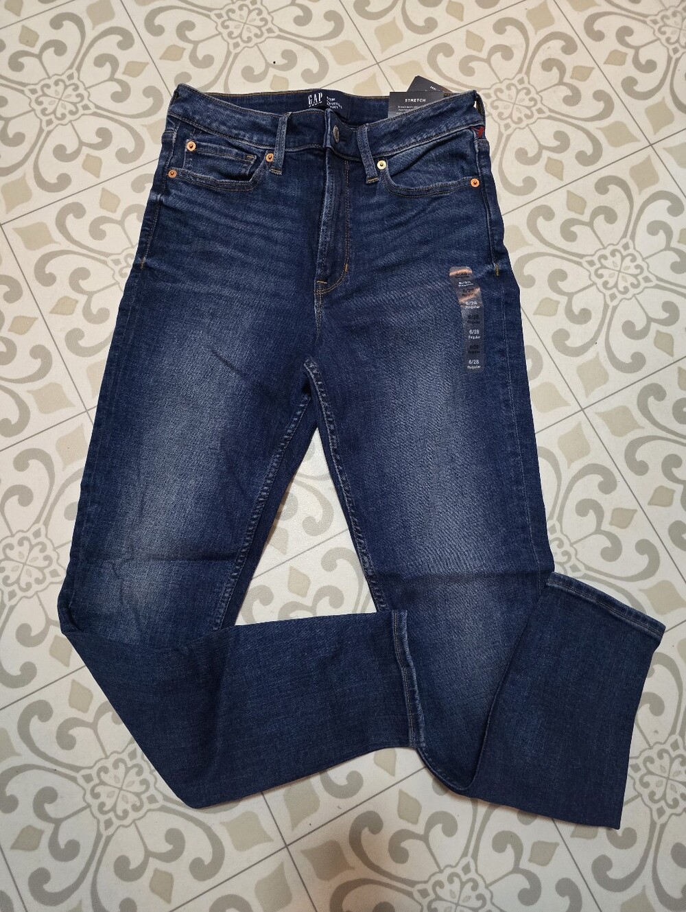 GAP Denim Women's Size 6 Universal Skinny Dark Wash High Rise Jeans 28" NWT